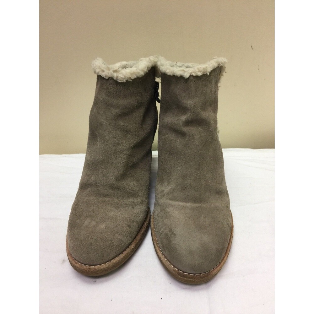 Cole Haan "Michelle" Fur Lined Wedge Ankle suede Boot Women  Size 9B